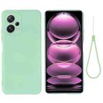 For Xiaomi Redmi Note 12 5G India / Poco X5 Pure Color Liquid Silicone Shockproof Full Coverage Phone Case(Green)