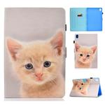 For Huawei MediaPad M6 8.4 Painted Horizontal Flat Leather Case with Sleep Function & Card Slot & Buckle Anti-skid Strip & Bracket & Wallet(Cute Cat)