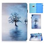 For Huawei MediaPad M6 10.8 Painted Horizontal Flat Leather Case with Sleep Function & Card Slot & Buckle Anti-skid Strip & Bracket & Wallet(Tree in Water)