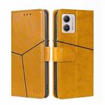 For Motorola Moto G53 5G/G13 4G/G23 4G Geometric Stitching Leather Phone Case(Yellow)