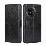 For OnePlus Ace 2/11R Geometric Stitching Leather Phone Case(Black)