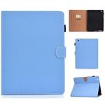 For iPad 4 / 3 / 2 Solid Color Tablet PC Universal Magnetic Horizontal Flip Leather Case with Card Slots & Holder(Blue)