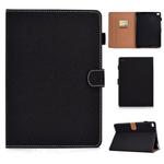 For iPad Air / iPad Air 2 / iPad 9.7 (2018 & 2017) Solid Color Tablet PC Universal Magnetic Horizontal Flip Leather Case with Card Slots & Holder(Black)