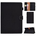 For Kindle Fire HD10 2015 / 2017 Solid Color Tablet PC Universal Magnetic Horizontal Flip Leather Case with Card Slots & Holder(Black)