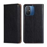 For Xiaomi Redmi 12C 4G Gloss Oil Solid Color Magnetic Leather Phone Case(Black)