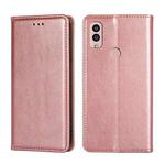 For Kyocera Android One S10 Gloss Oil Solid Color Magnetic Leather Phone Case(Rose Gold)