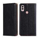 For Kyocera Android One S10 Gloss Oil Solid Color Magnetic Leather Phone Case(Black)
