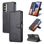 For Samsung Galaxy A14 5G AZNS Calf Texture Horizontal Flip Leather Phone Case(Black)