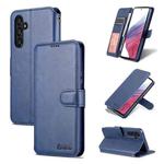 For Samsung Galaxy A54 5G AZNS Calf Texture Horizontal Flip Leather Phone Case(Blue)