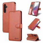 For Samsung Galaxy A54 5G AZNS Calf Texture Horizontal Flip Leather Phone Case(Brown)