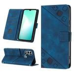 For Infinix Hot 11 Play / Hot 10 Play / Hot 9 Play Skin-feel Embossed Leather Phone Case(Blue)