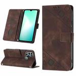 For Infinix Hot 11 Play / Hot 10 Play / Hot 9 Play Skin-feel Embossed Leather Phone Case(Brown)