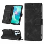For Infinix Hot 12 Play / Hot 12 Play NFC Skin-feel Embossed Leather Phone Case(Black)