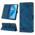 For Infinix Hot 20 4G X6826 Skin-feel Embossed Leather Phone Case(Blue)