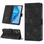 For Infinix Hot 20 4G X6826 Skin-feel Embossed Leather Phone Case(Black)