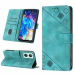 For Infinix Hot 20 5G X666 Skin-feel Embossed Leather Phone Case(Green)