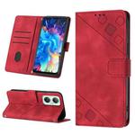 For Infinix Hot 20 5G X666 Skin-feel Embossed Leather Phone Case(Red)
