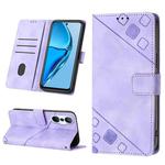 For Infinix Hot 20S / 20 Pro X6827 Skin-feel Embossed Leather Phone Case(Light Purple)