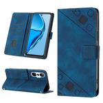 For Infinix Hot 20S / 20 Pro X6827 Skin-feel Embossed Leather Phone Case(Blue)