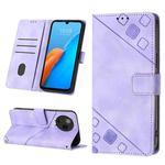 For Infinix Note 12 Pro 4G Skin-feel Embossed Leather Phone Case(Light Purple)