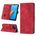 For Infinix Note 20 X676C Skin-feel Embossed Leather Phone Case(Red)
