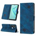 For Infinix Note 20i X665E Skin-feel Embossed Leather Phone Case(Blue)