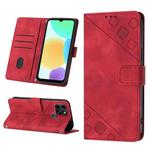 For Infinix Smart 6 Skin-feel Embossed Leather Phone Case(Red)