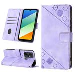 For Infinix Smart 6 Plus X6823 Skin-feel Embossed Leather Phone Case(Light Purple)