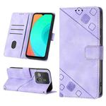 For Infinix Smart 7 X6515 Skin-feel Embossed Leather Phone Case(Light Purple)