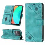 For Infinix Smart 7 X6515 Skin-feel Embossed Leather Phone Case(Green)