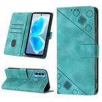 For Tecno Camon 18i Skin-feel Embossed Leather Phone Case(Green)