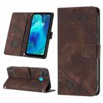 For Tecno Pop 5 Go Skin-feel Embossed Leather Phone Case(Brown)
