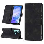 For Tecno Pop 5 LTE Skin-feel Embossed Leather Phone Case(Black)