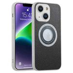 For iPhone 13 Glitter Lens MagSafe Magnetic Phone Case(Black)