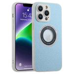 For iPhone 12 Pro Glitter Lens MagSafe Magnetic Phone Case(Light Blue)