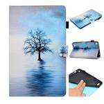 For Kindle Fire 7 2015 Painted Horizontal Flat Leather Case with Card Slot & Holder & Wallet(Tree in Water)