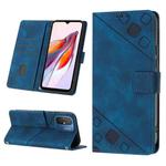 For Xiaomi Redmi 12C / 11A 4G Skin-feel Embossed Leather Phone Case(Blue)