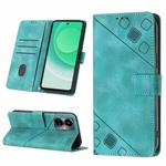 For Tecno Camon 19 Skin-feel Embossed Leather Phone Case(Green)