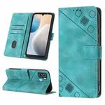 For Tecno Pop 6 Skin-feel Embossed Leather Phone Case(Green)