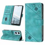 For Tecno Pop 6 Pro Skin-feel Embossed Leather Phone Case(Green)