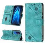 For Tecno Pova 4 Pro LG8n Skin-feel Embossed Leather Phone Case(Green)