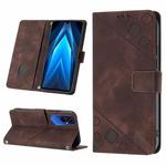 For Tecno Pova 4 Pro LG8n Skin-feel Embossed Leather Phone Case(Brown)