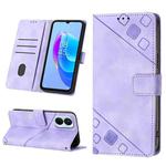 For Tecno Spark 9 Pro / Spark 9T Skin-feel Embossed Leather Phone Case(Light Purple)