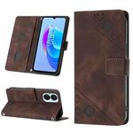For Tecno Spark 9 Pro / Spark 9T Skin-feel Embossed Leather Phone Case(Brown)