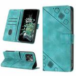 For OnePlus 10T 5G Skin-feel Embossed Leather Phone Case(Green)