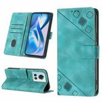For OnePlus ACE 5G Skin-feel Embossed Leather Phone Case(Green)