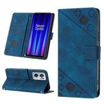 For OnePlus Nord CE 2 5G Skin-feel Embossed Leather Phone Case(Blue)