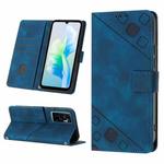 For vivo S10e 5G / V23e 4G&5G / Y75 4G Skin-feel Embossed Leather Phone Case(Blue)
