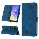 For vivo V20 / V21e 4G / Y73 2021 Skin-feel Embossed Leather Phone Case(Blue)