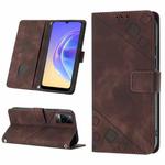 For vivo V20 / V21e 4G / Y73 2021 Skin-feel Embossed Leather Phone Case(Brown)